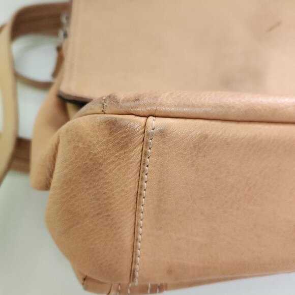 Tignanello Vintage Pebbled Leather Tan Backpack